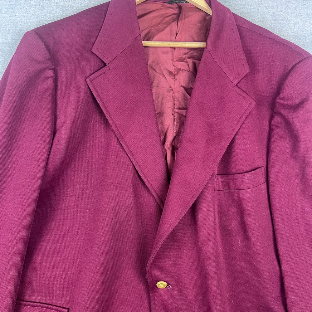 Vintage Holborne Wolff’s Burgundy‎ Blazer Bespoke Fits 46 R Springfield Virginia
